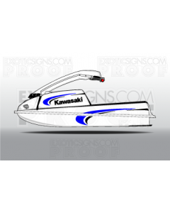 Kawasaki Jet Ski 550, 550SX,440, 400 Graphic Kit - EK0003K550